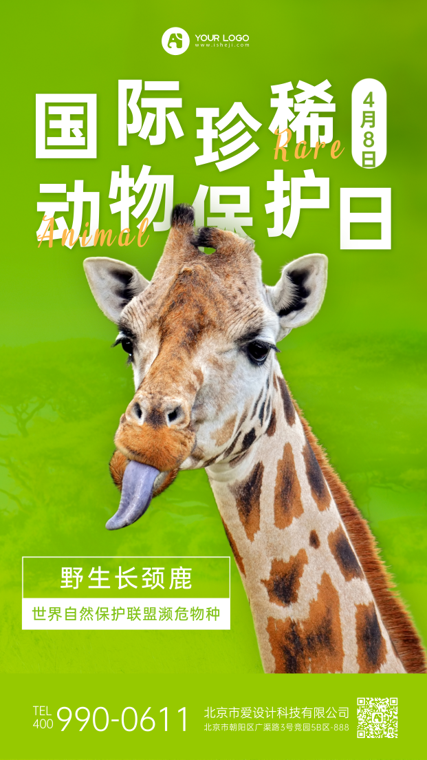 动物保护日手机海报