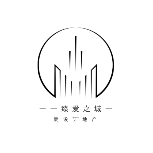 极简抽象城市大厦高楼轮廓造型地产logo