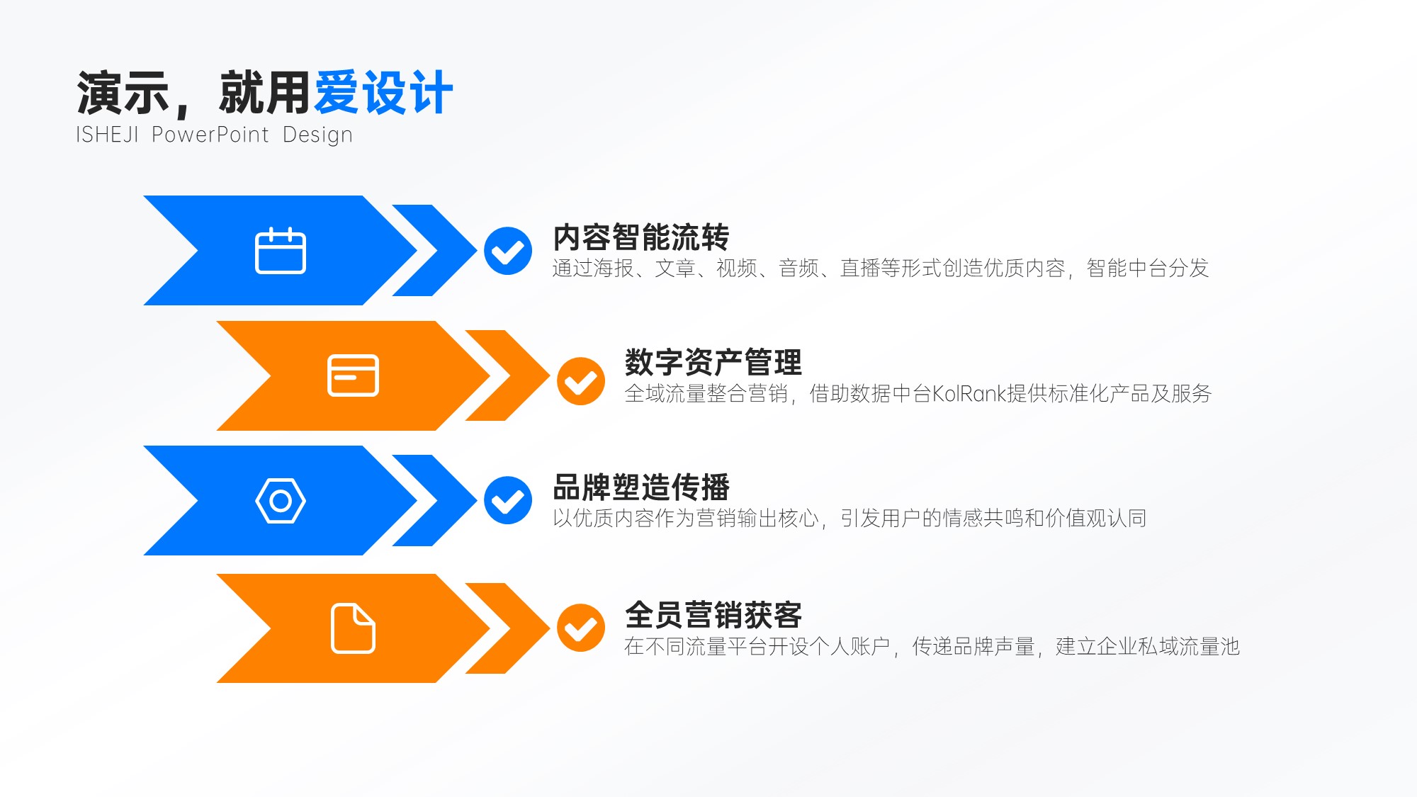 递进关系4项要点列表PPT内容页