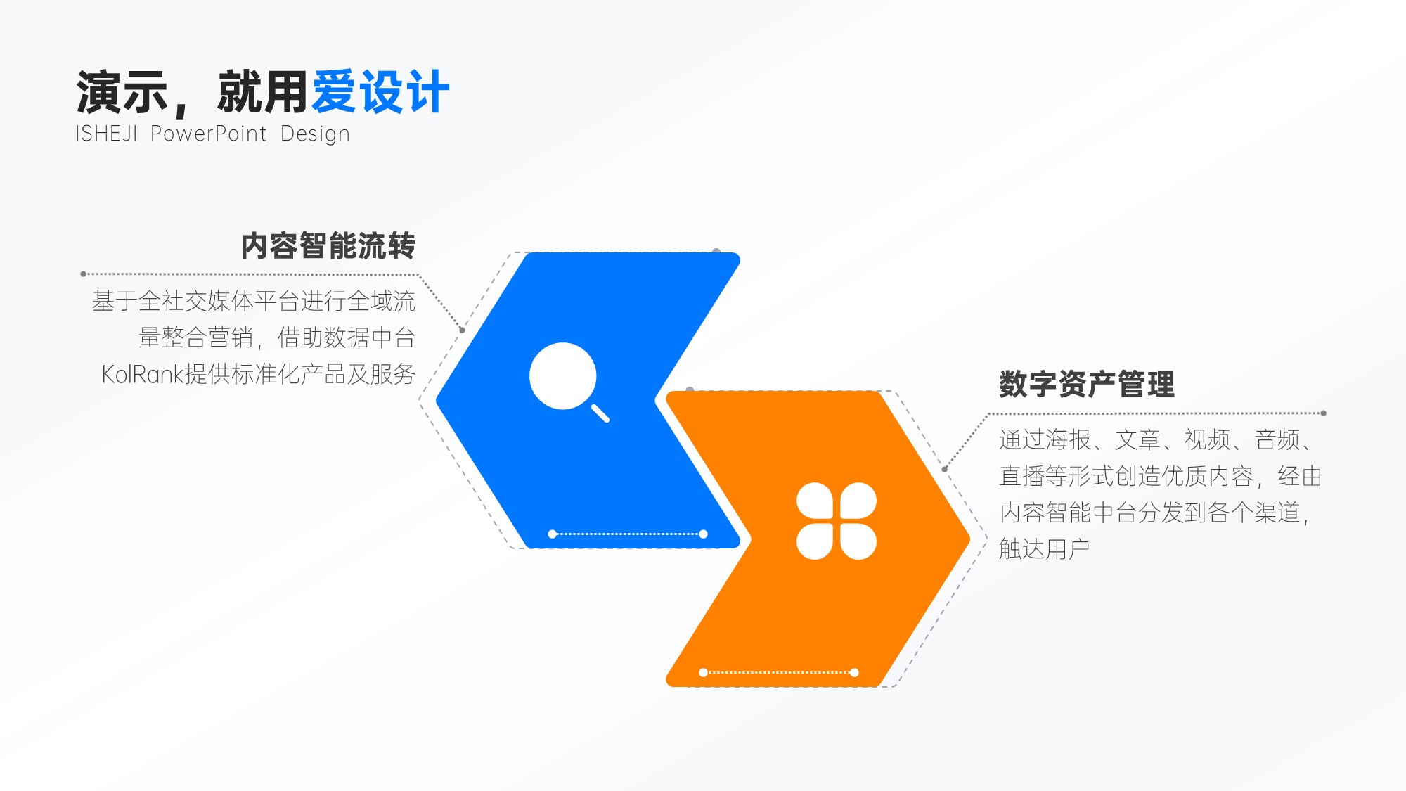 对比关系2项PPT内容页_爱设计