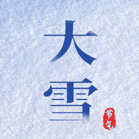 简约扁平文艺清新大雪传统节气封面次图