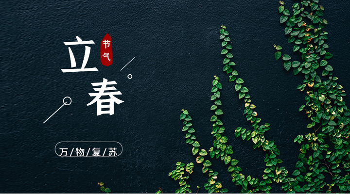 文艺清新立春横版海报