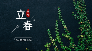 文艺清新立春横版海报