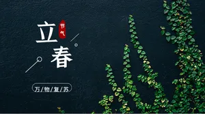 文艺清新立春横版海报