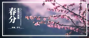 文艺清新春分传统二十四节气公众号首图