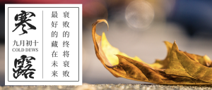中国传统二十四节气寒露微信封面首图