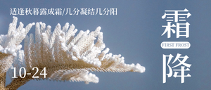 中国传统二十四节气霜降微信封面首图