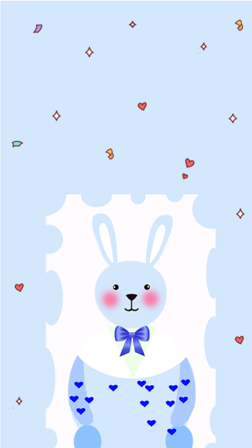 情侣兔子手机壁纸