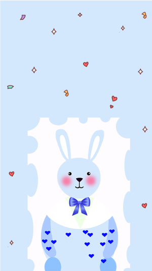 情侣兔子手机壁纸