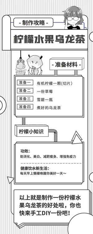 餐饮美食——柠檬水果乌龙茶饮品制作攻略