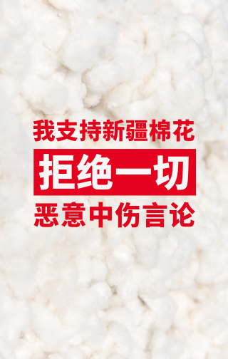 热点资讯支持新疆棉花拒绝恶意中伤手机海报