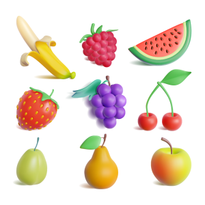 C4D立体水果插画素材