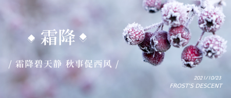 中国传统二十四节气霜降微信封面首图