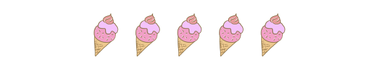 粉色冰淇淋插画分割线