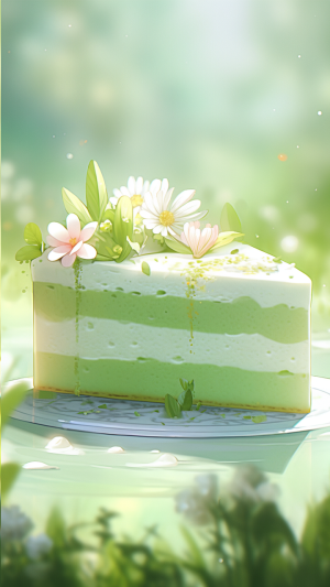 绿色护眼蛋糕壁纸