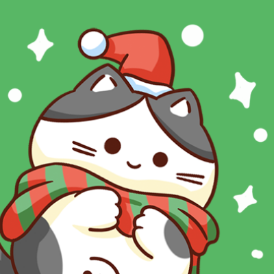 圣诞节可爱小猫头像