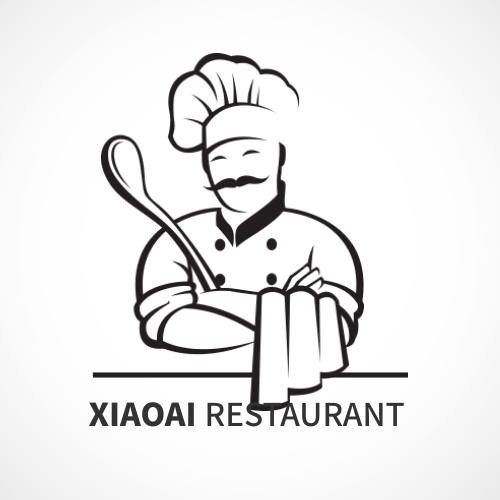 简约厨师轮廓图形餐厅相关主题logo