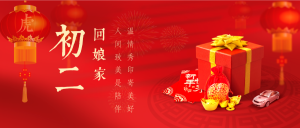 大年初二春节新年回娘家红色公众号首图