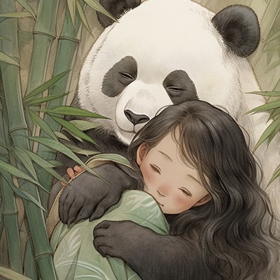 熊猫卡通唯美
