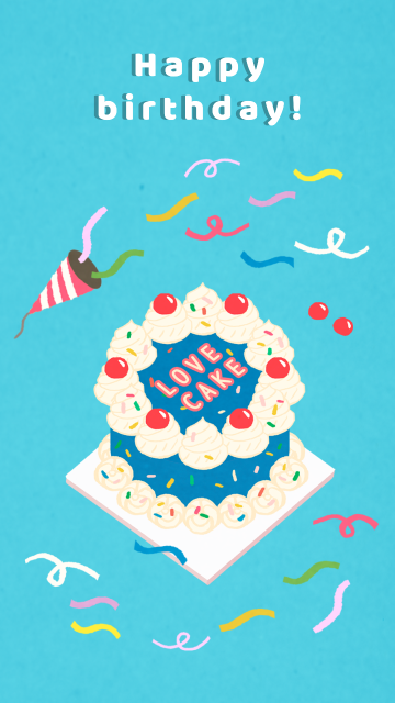 手绘生日蛋糕手机壁纸