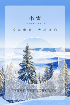 图文节气11.22小雪竖版配图新媒体运营