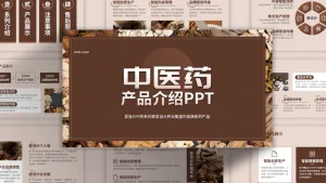中医药产品介绍棕色扁平风PPT模板
